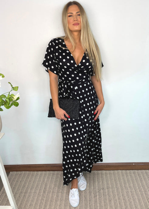 The Maxi Wrap Dress - City Polka dubai outfit dress brunch fashion mums